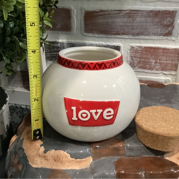 Ceramic crafted & corked “Love” jar.  Great gift idea.  Very gently used. - Picture 9 of 10